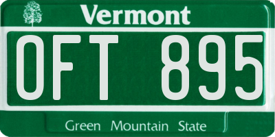 VT license plate OFT895