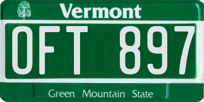 VT license plate OFT897