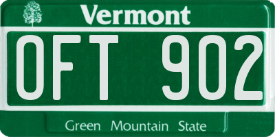 VT license plate OFT902