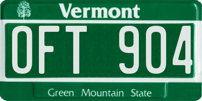VT license plate OFT904