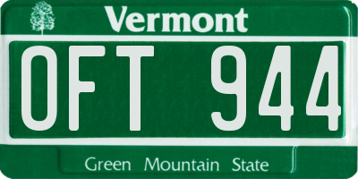 VT license plate OFT944