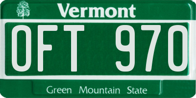 VT license plate OFT970