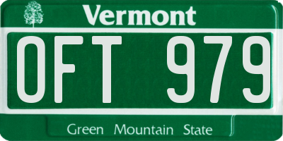 VT license plate OFT979