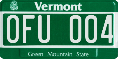 VT license plate OFU004