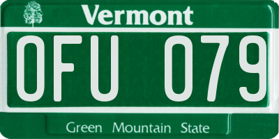 VT license plate OFU079