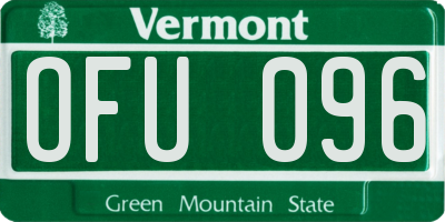 VT license plate OFU096