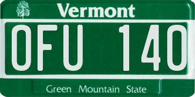 VT license plate OFU140