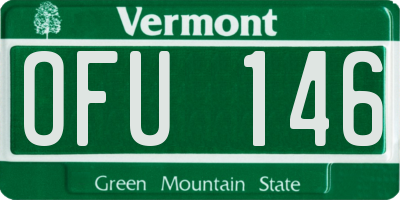 VT license plate OFU146