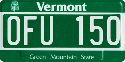 VT license plate OFU150