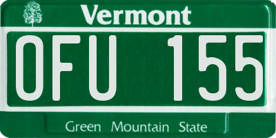 VT license plate OFU155