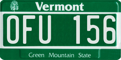 VT license plate OFU156