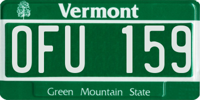 VT license plate OFU159