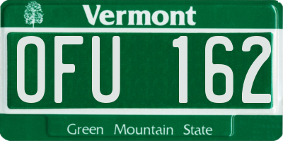 VT license plate OFU162