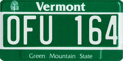 VT license plate OFU164