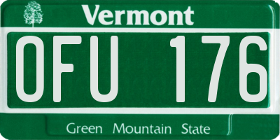 VT license plate OFU176