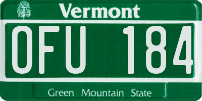 VT license plate OFU184