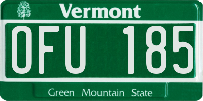 VT license plate OFU185