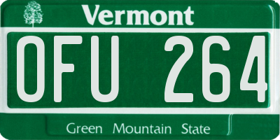 VT license plate OFU264