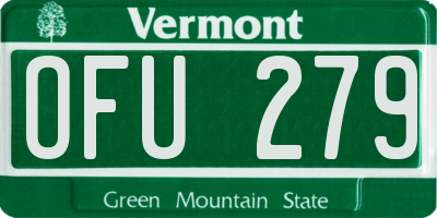 VT license plate OFU279