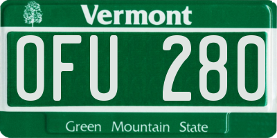 VT license plate OFU280