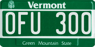 VT license plate OFU300