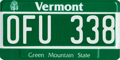 VT license plate OFU338