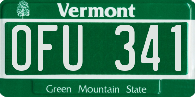 VT license plate OFU341
