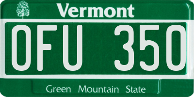 VT license plate OFU350