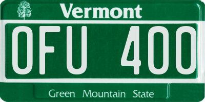 VT license plate OFU400