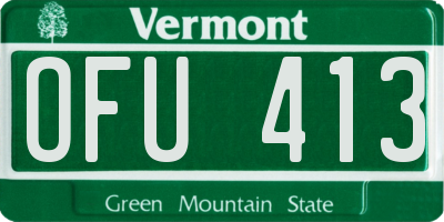 VT license plate OFU413