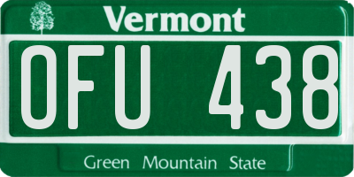 VT license plate OFU438