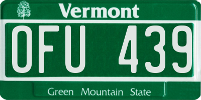 VT license plate OFU439