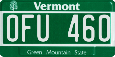 VT license plate OFU460