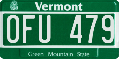 VT license plate OFU479