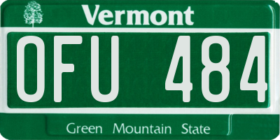 VT license plate OFU484