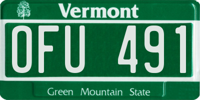 VT license plate OFU491