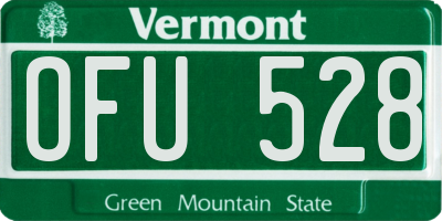 VT license plate OFU528