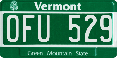 VT license plate OFU529