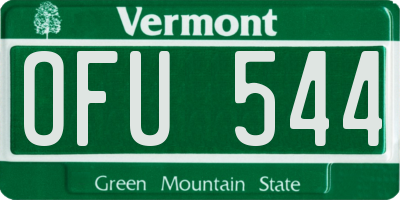 VT license plate OFU544
