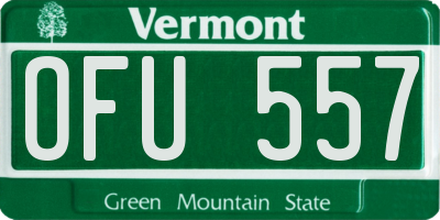 VT license plate OFU557