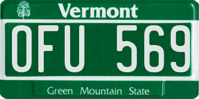 VT license plate OFU569