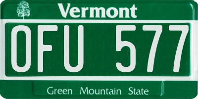 VT license plate OFU577