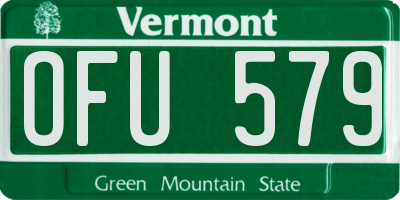 VT license plate OFU579