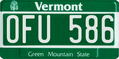 VT license plate OFU586
