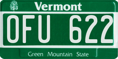 VT license plate OFU622