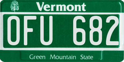 VT license plate OFU682