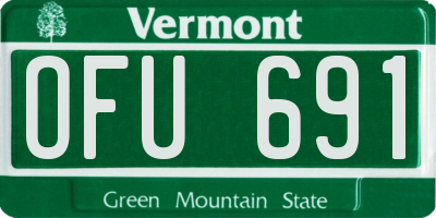VT license plate OFU691