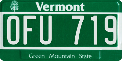VT license plate OFU719