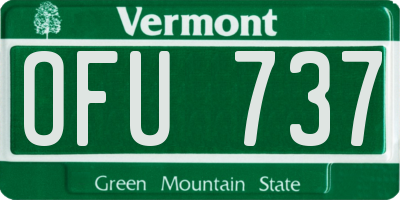 VT license plate OFU737