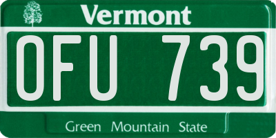 VT license plate OFU739